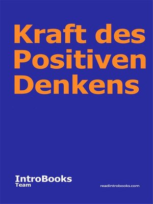 cover image of Kraft des Positiven Denkens